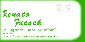 renato fucsek business card